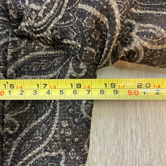 Vintage Y2K Le Suit Collections Blazer Jacket 8 Brown Black Paisley Metallic - Picture 4 of 8